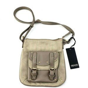 NWT Deyce Womens Grey Studded Crossbody Purse Bag